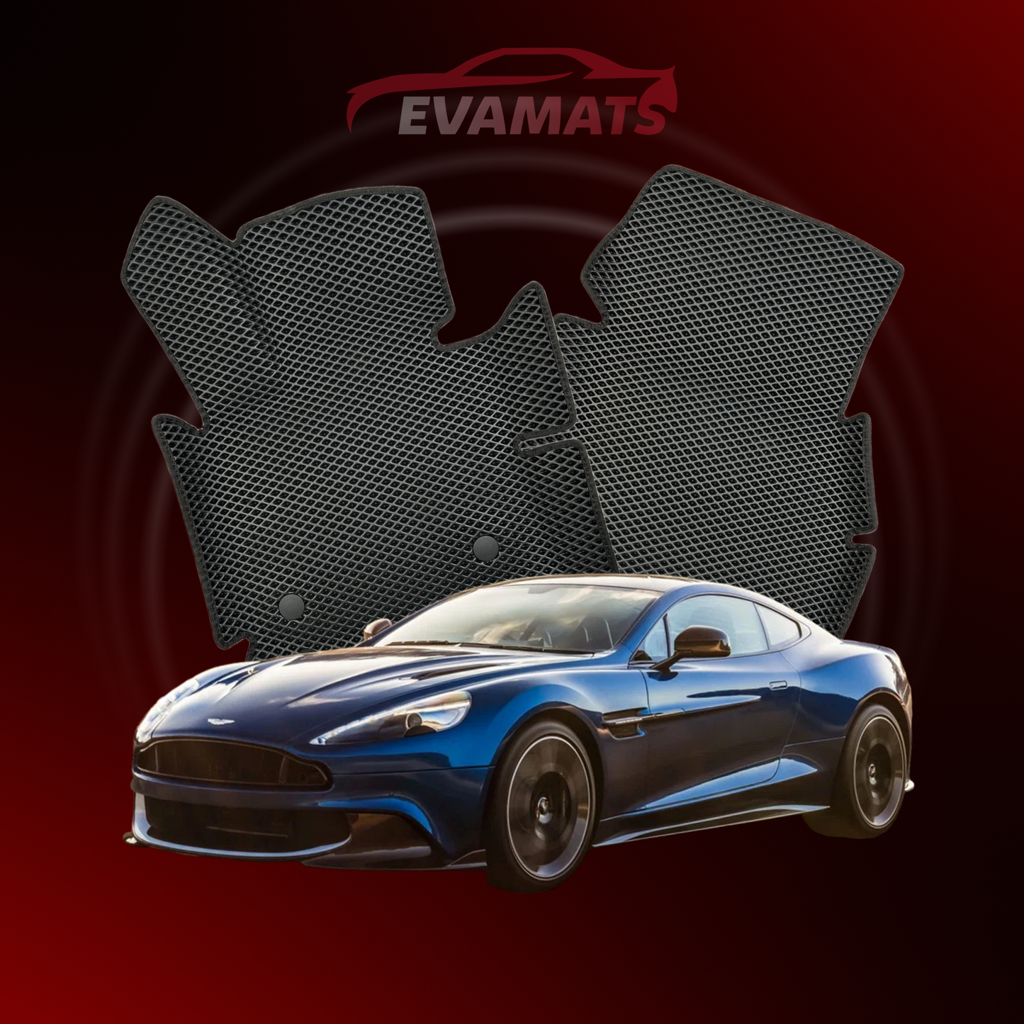 Fußmatten EVAMATS für Aston Martin Vanquish 2 Gen 2012-2018 Jahr COUPE-S