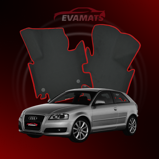 Tapis de voiture EVAMATS pour Audi A3(8P) 2 génération 2003-2013 rouge HATCHBACK 3 portes