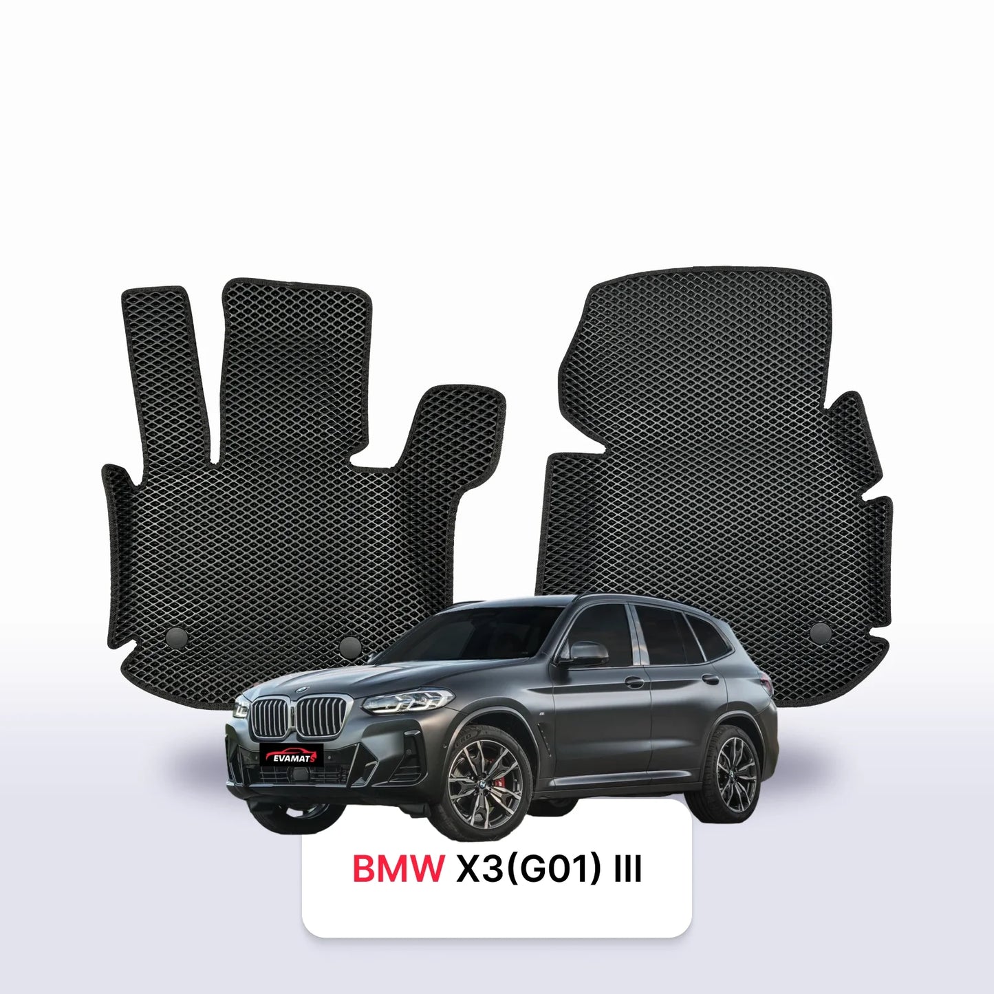 Car mats EVAMATS for BMW X3 (G01) 3 gen 2017-2024 year SUV