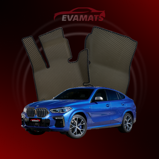 Car mats EVAMATS for BMW X6(G06) 3 gen 2019-2025 year SUV