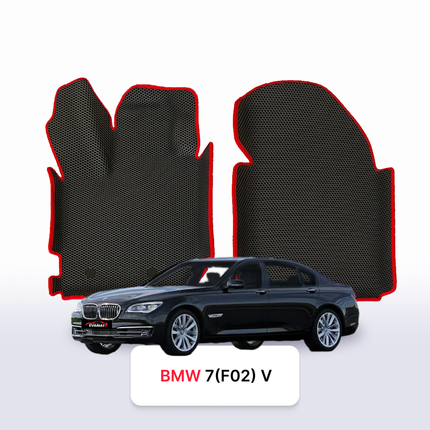 Car mats EVAMATS for BMW 7 (F02) 5 gen 2008-2015 year SEDAN LONG