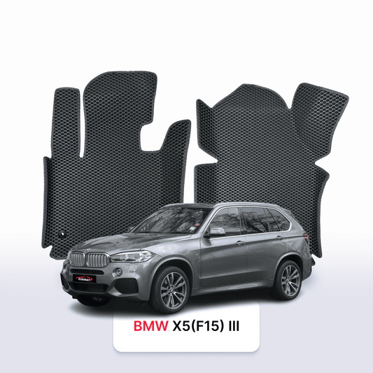 Car mats EVAMATS for BMW X5 (F15) 3 gen 2013-2018 year SUV 7 seater