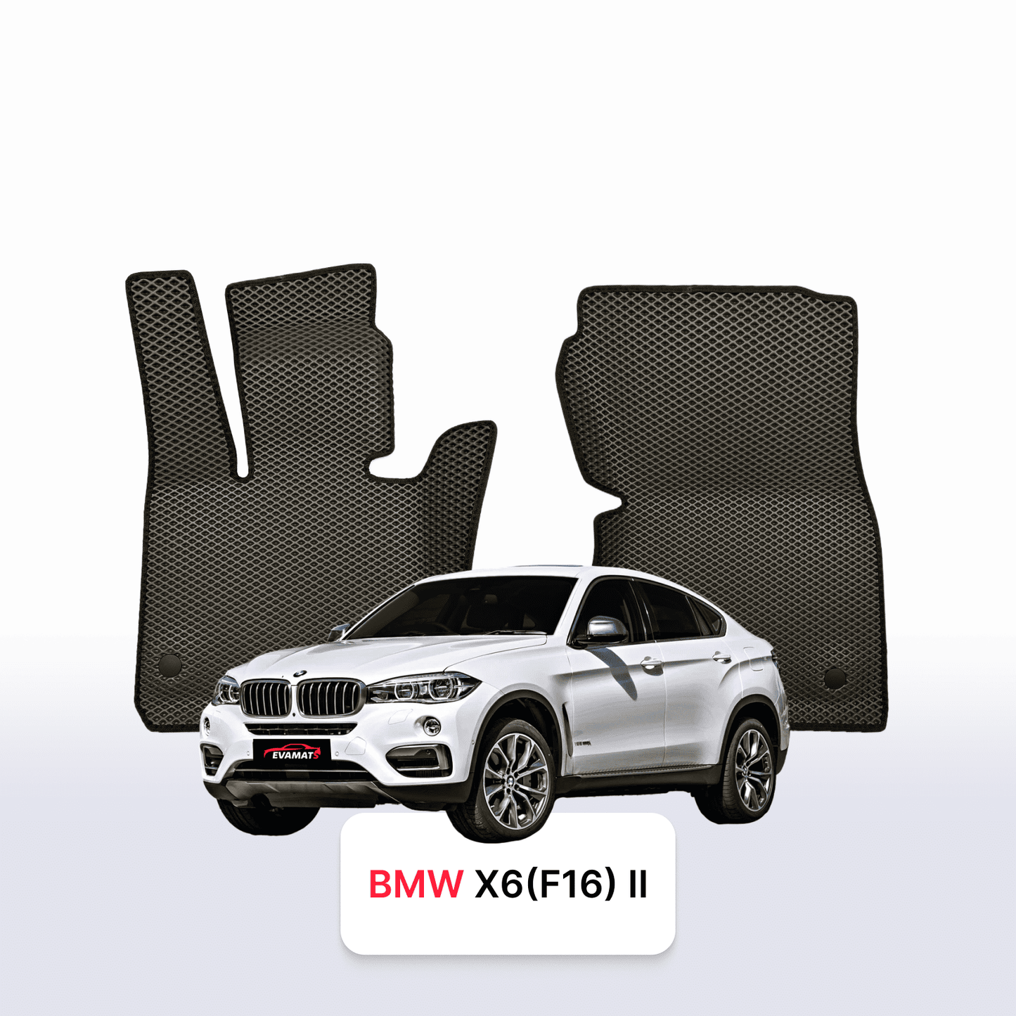 Car mats EVAMATS for BMW X6(F16) 2 gen 2014-2019 year SUV
