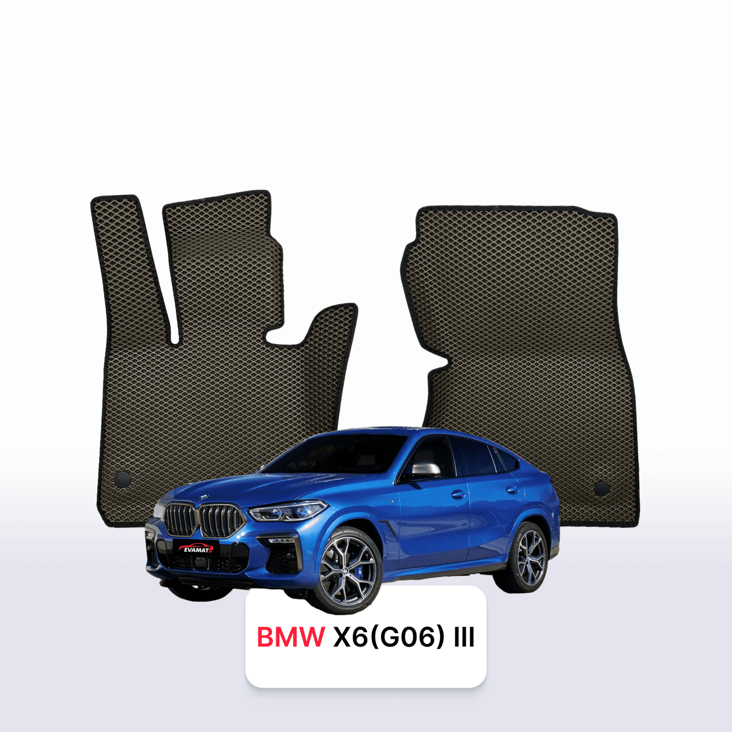 Car mats EVAMATS for BMW X6 (G06) 3 gen 2019-2027 year SUV