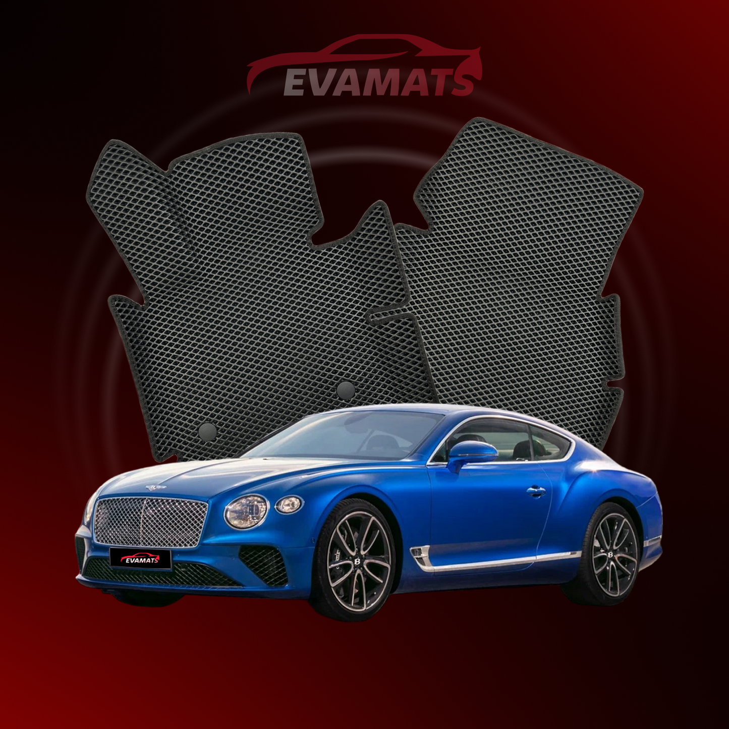 Tappetini per auto EVAMATS per Bentley Continental GT 3 gen 2017-2025 anno COUPE