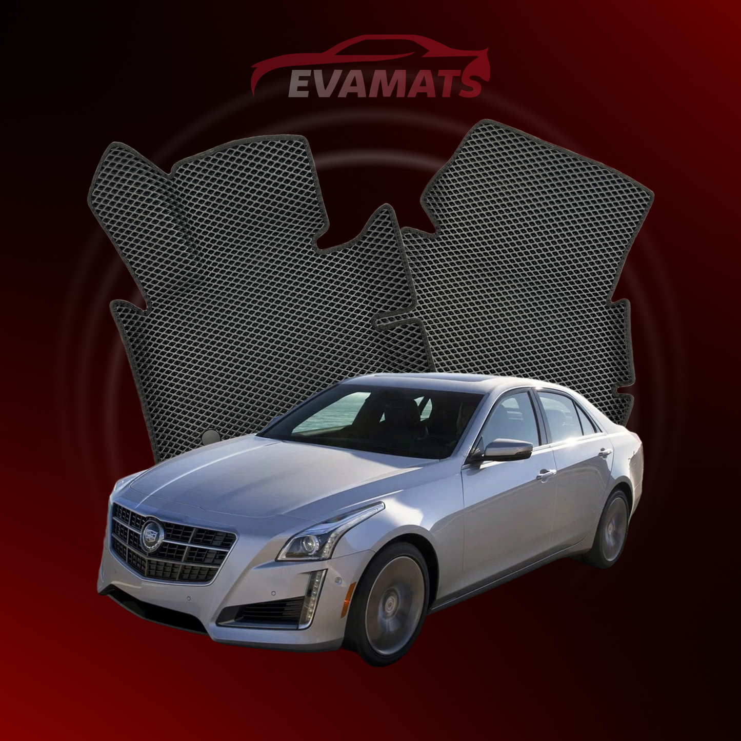 Alfombrillas de coche EVAMATS para Cadillac CTS 3ª generación año 2013-2019 SEDAN