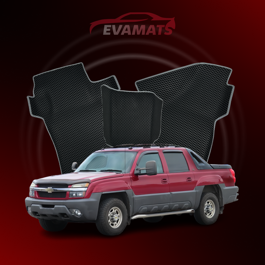 Car mats EVAMATS for Chevrolet Avalanche 1 gen 2001-2006 year PICK-UP double cabin