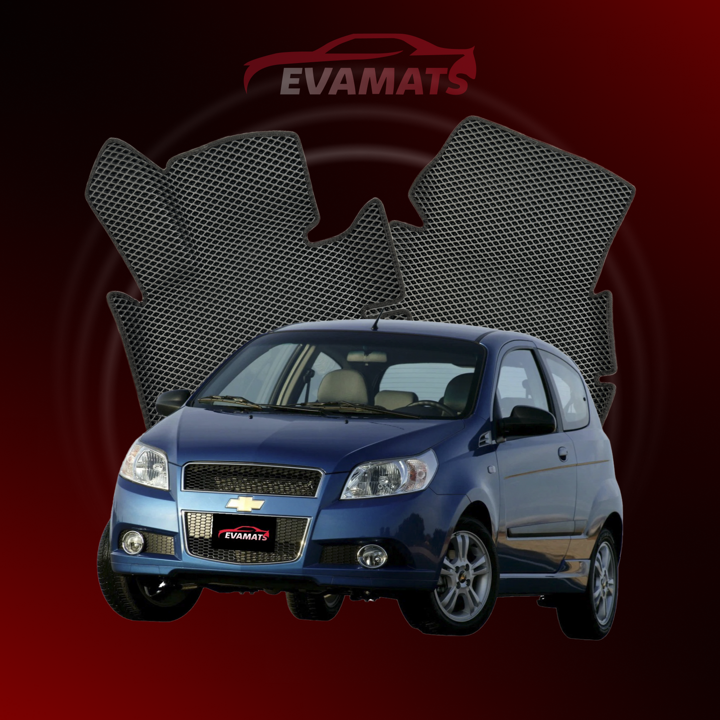 Autokoberce EVAMATS pro Chevrolet Aveo(T250) 2 gen 2006-2012 rok HATCHBACK 3dv.