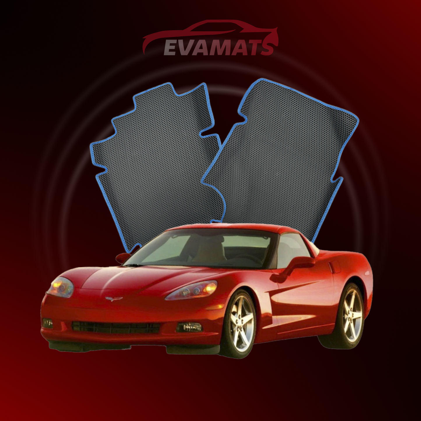 Autokoberce EVAMATS pre Chevrolet Corvette(C6) 6 gen 2004-2014 ročník COUPE