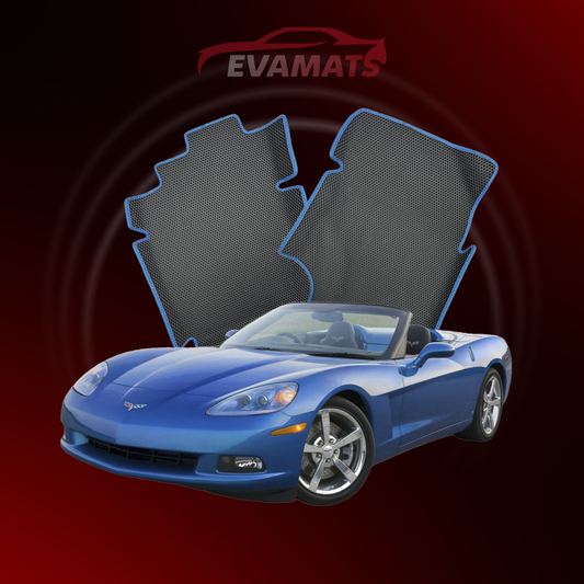 Car mats EVAMATS for Chevrolet Corvette(C6) 6 gen 2004-2014 year CABRIO