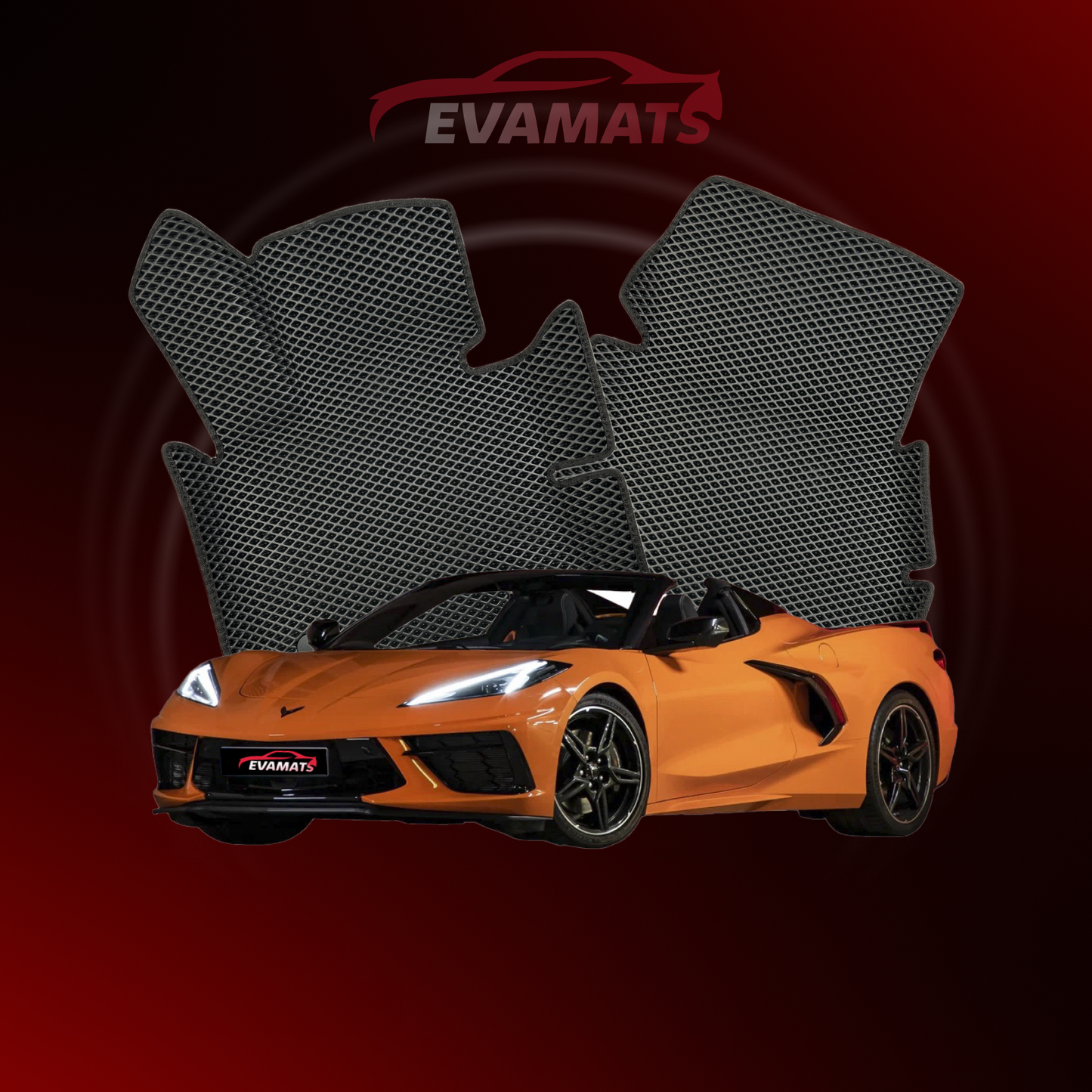 Autokoberce EVAMATS pre Chevrolet Corvette(C8) 8 gen 2020-2025 rok CABRIO