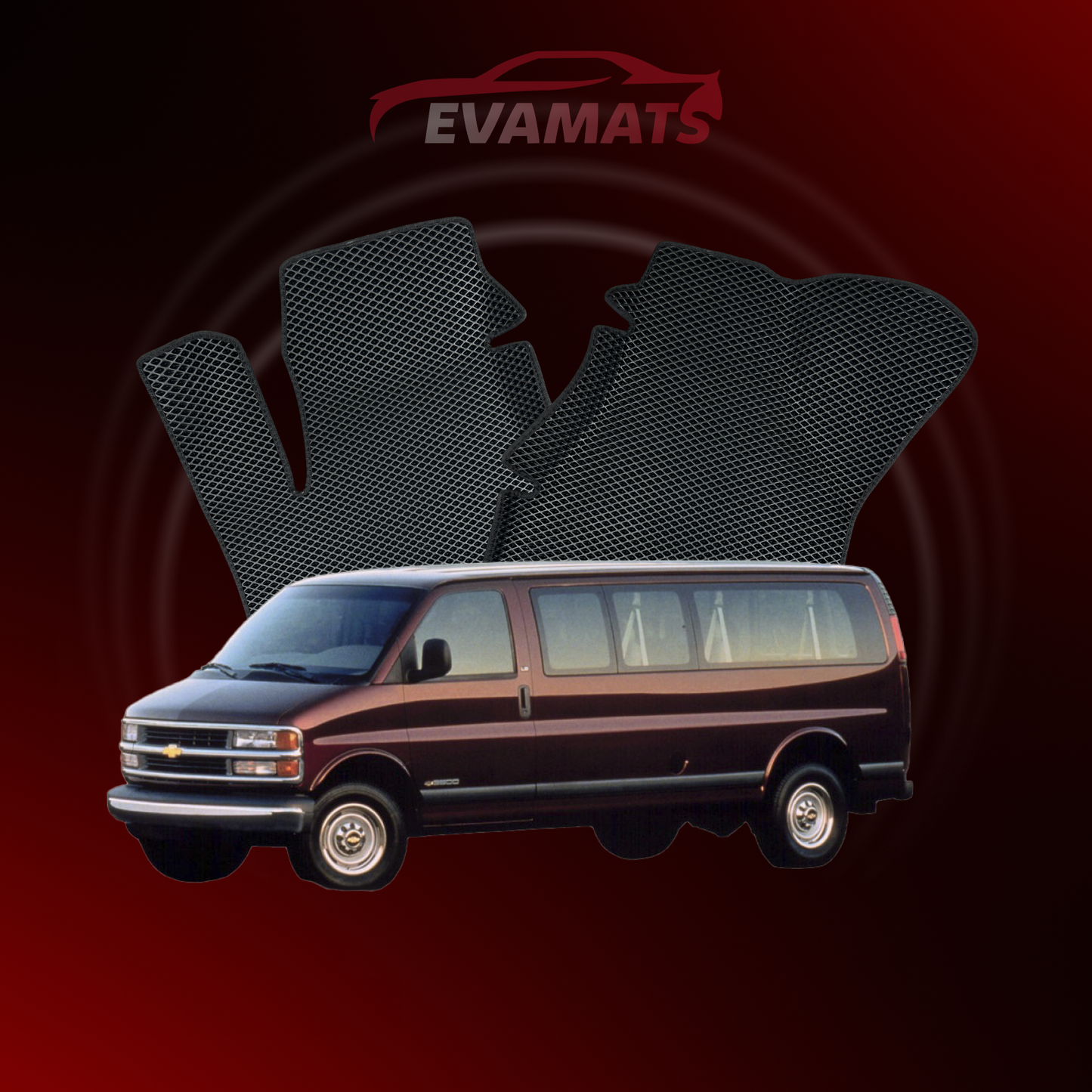 Alfombrillas de coche EVAMATS para Chevrolet Express 1ª generación año 1995-2002 MINIVAN