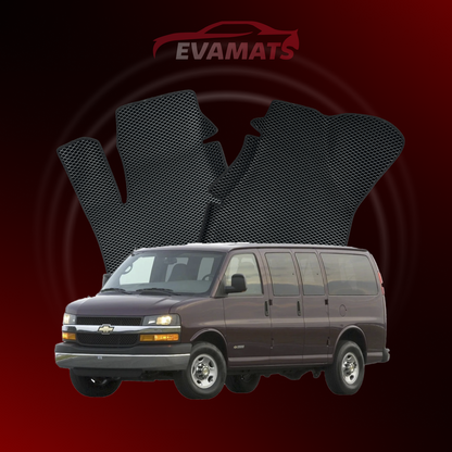 Alfombrillas de coche EVAMATS para Chevrolet Express 2ª generación año 2002-2023 MINIVAN