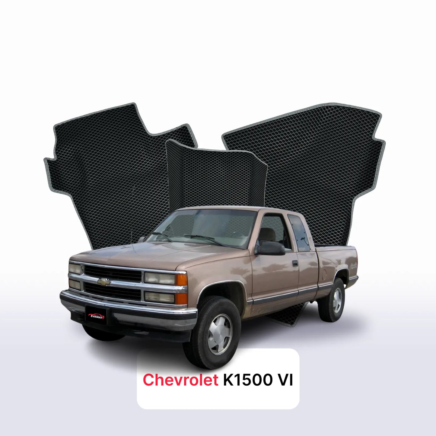 Car mats EVA for Chevrolet K1500 4 gen 1988-2003 year Pick-Up one-and-half cabin