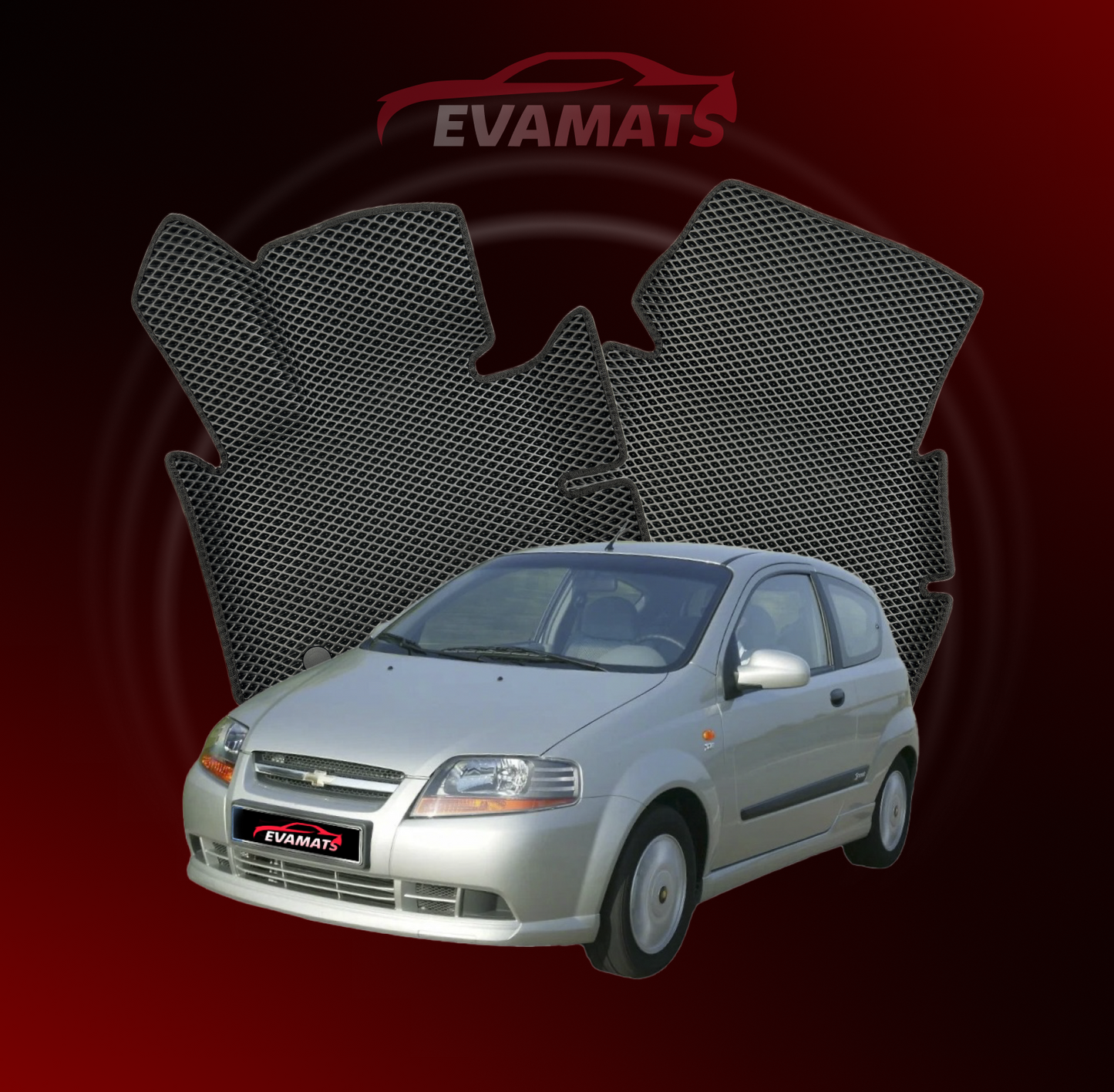 Autokoberce EVAMATS pro Chevrolet Kalos 1 gen 2003-2008 rok HATCHBACK 3dv.