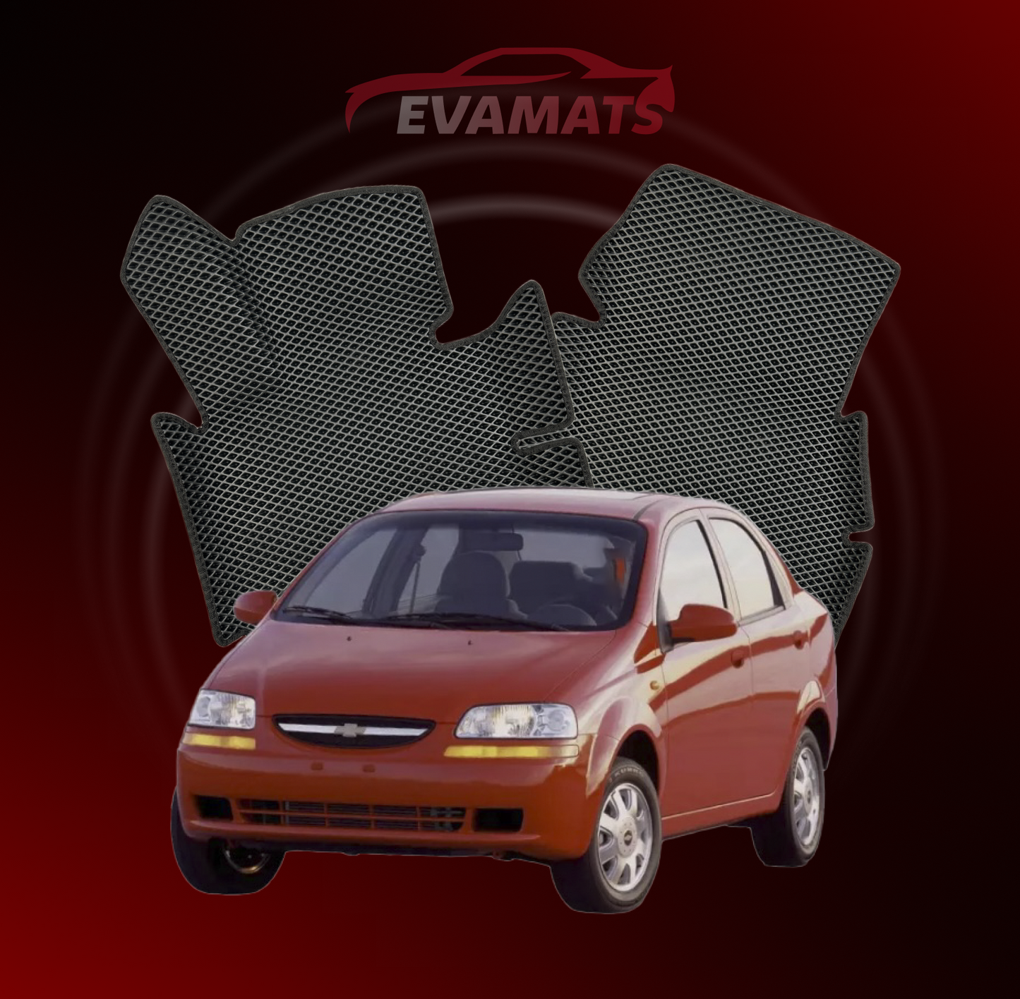 Autokoberce EVAMATS pro Chevrolet Kalos 1 gen 2003-2008 rok SEDAN