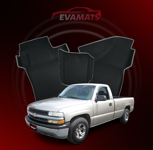 Fußmatten EVAMATS für Chevrolet Silverado (GMT800) 1. Generation 1998-2007 Jahr PICK-UP Einzelkabine