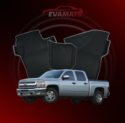 Fußmatten EVAMATS für Chevrolet Silverado (GMT900) 2. Generation 2007-2013 Jahr PICK-UP Doppelkabine