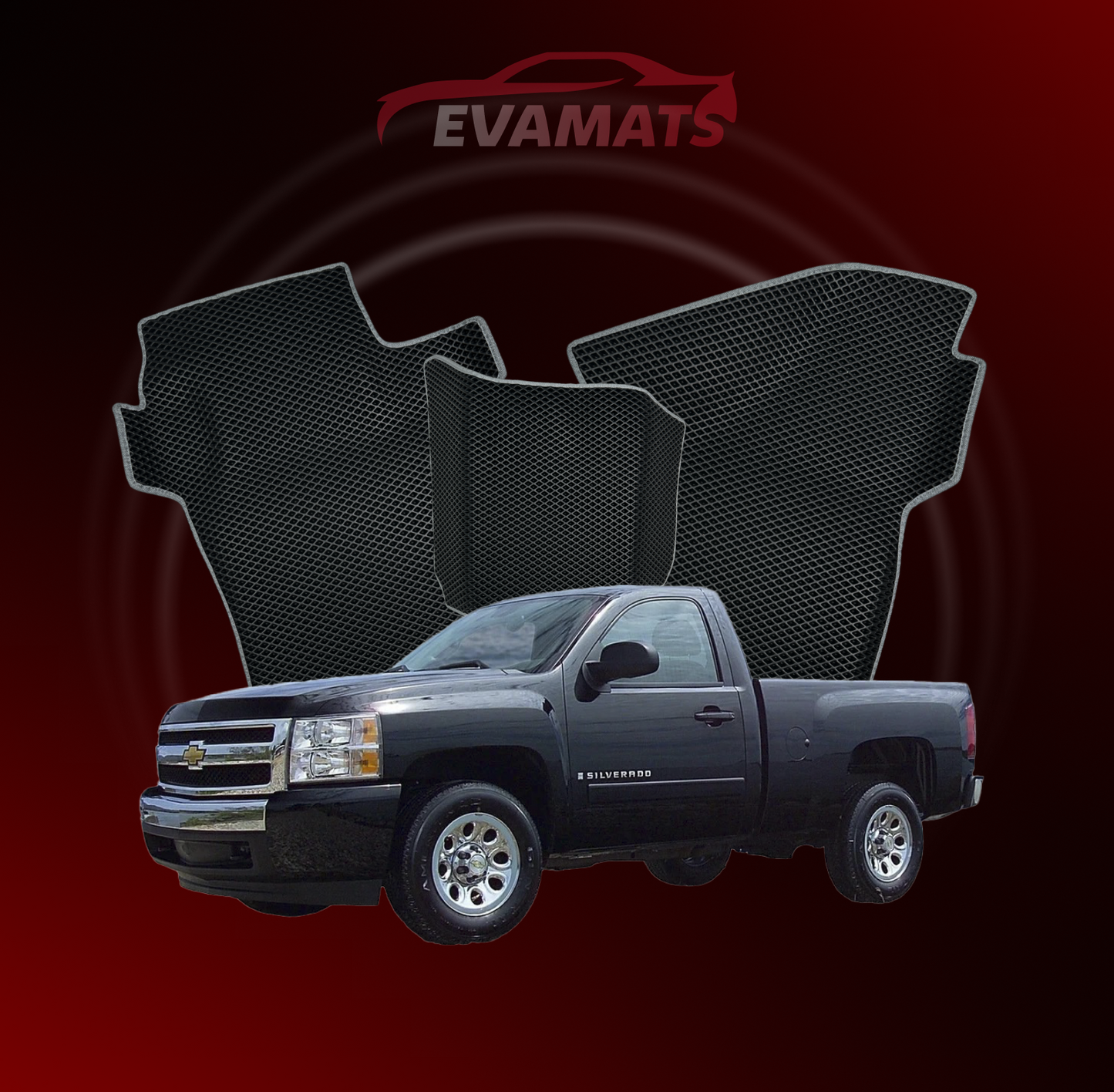 Autokoberce EVAMATS pro Chevrolet Silverado (GMT900) 2 gen 2007-2013 rok PICK-UP jednokabinová