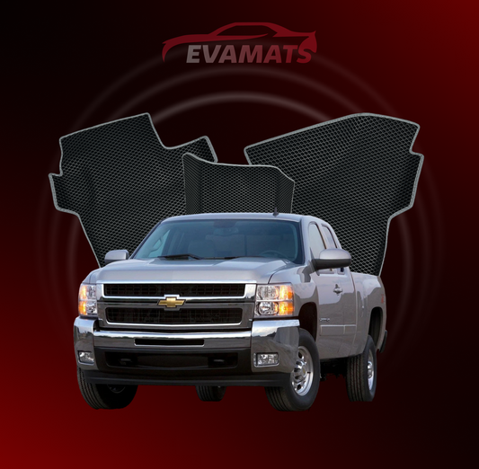 Fußmatten EVAMATS für Chevrolet Silverado (GMT900) 2. Generation 2007–2013, PICK-UP, eineinhalb Kabinen