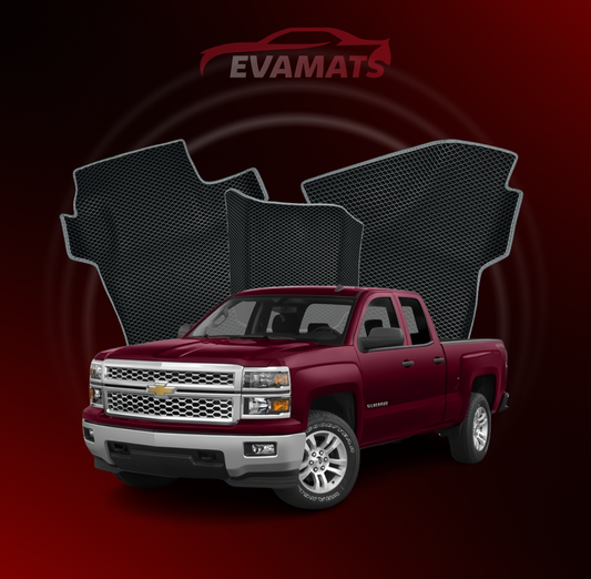 Automatten EVAMATS für Chevrolet Silverado (GMTK2XX) 3. Generation 2013-2019 Baujahr PICK-UP eineinhalb Kabine