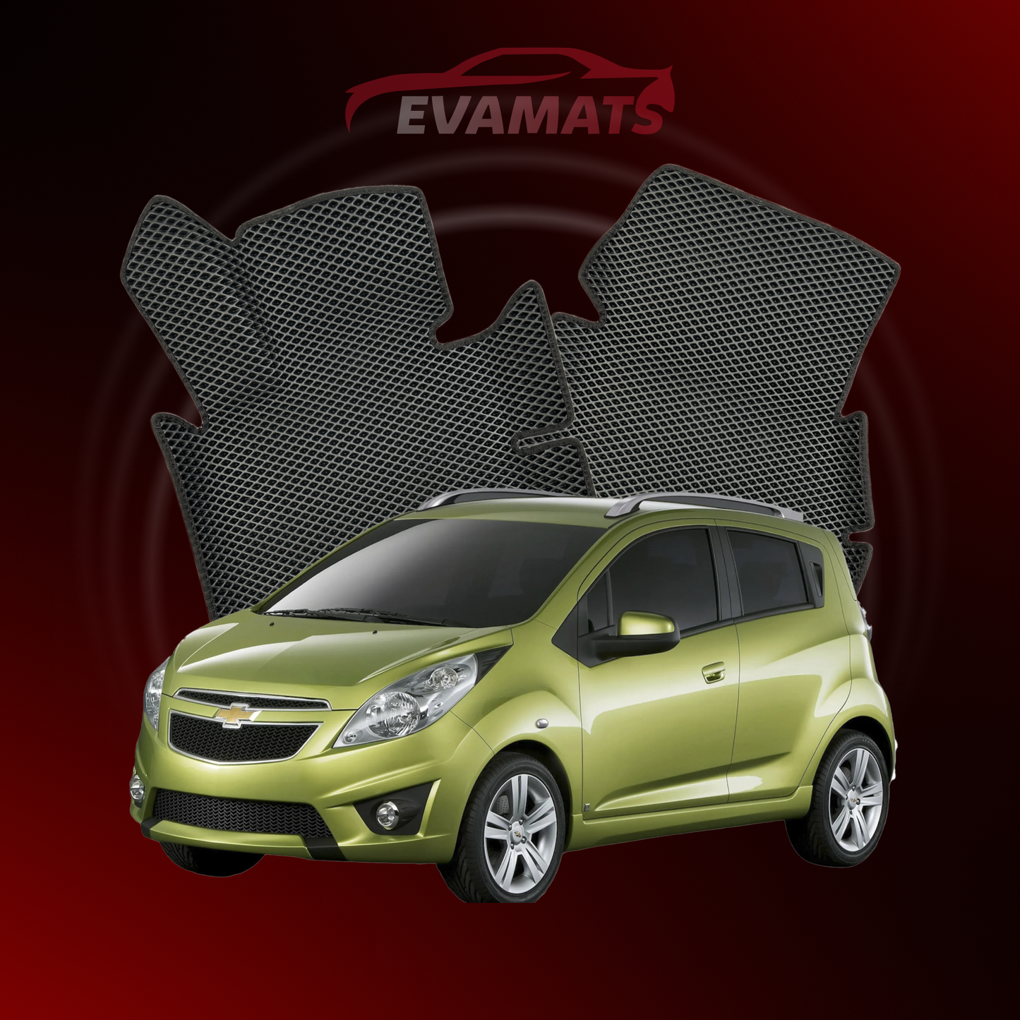 Autokoberce EVAMATS pro Chevrolet Spark 3 gen 2009-2016 rok HATCHBACK 5dv.