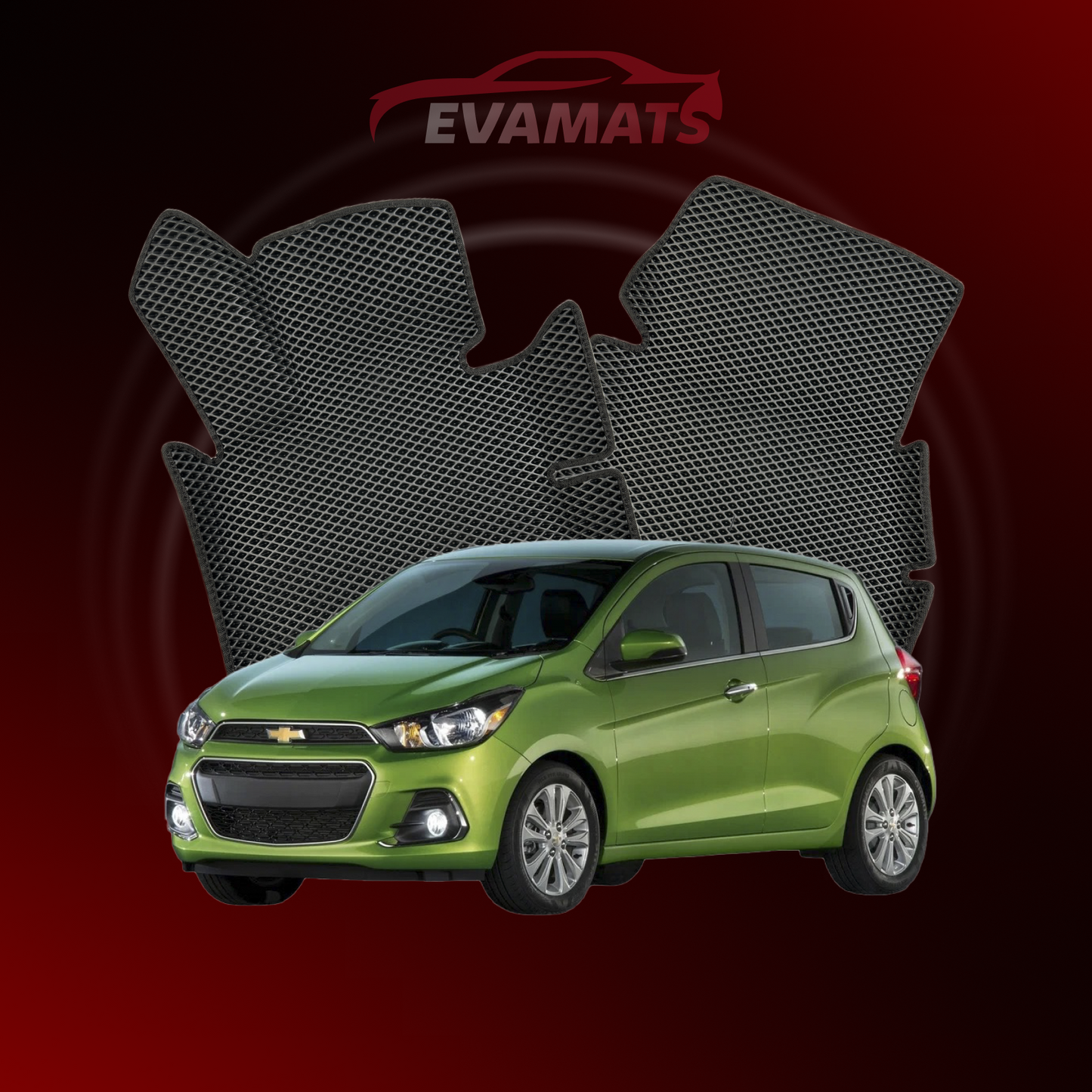 Fußmatten EVAMATS für Chevrolet Spark 4. Generation 2015-2023 Jahr FLIEßHECK 5-Türer