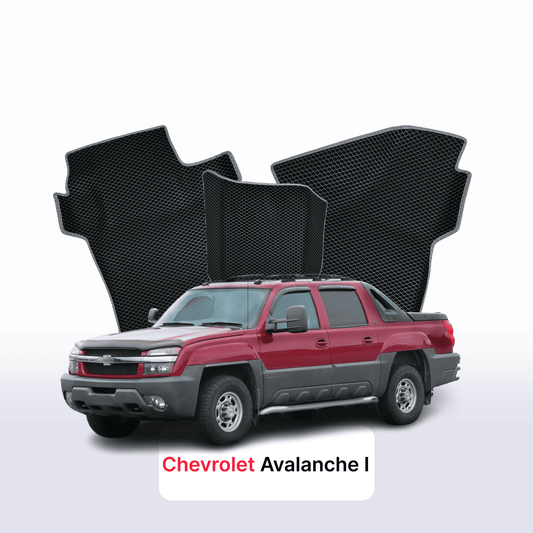 Car mats EVAMATS for Chevrolet Avalanche 1 gen 2001-2006 year PICK-UP double cabin