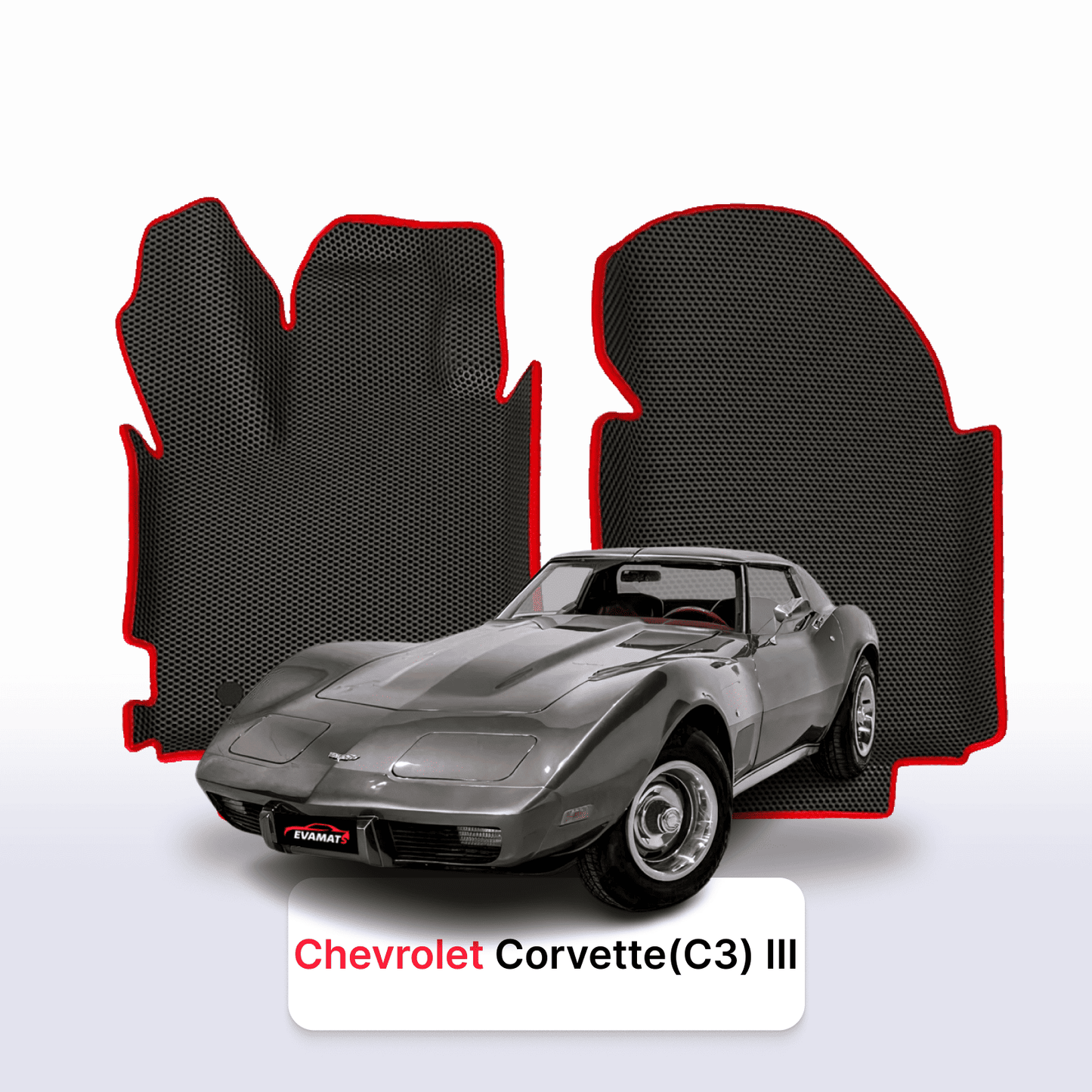 Car mats EVAMATS for Chevrolet Corvette(C3) 3 gen 1967-1982 year TARGA