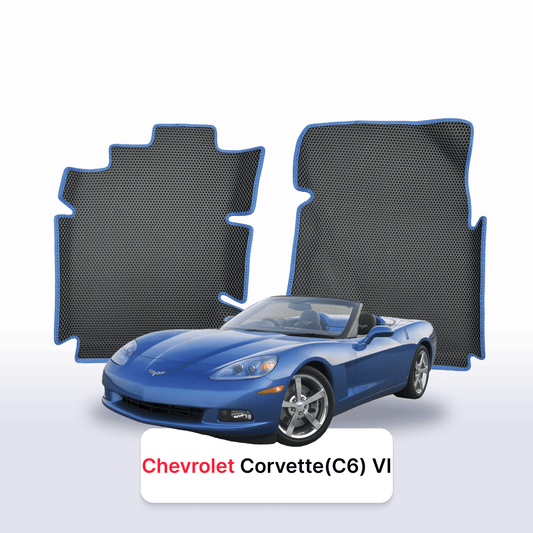 Car mats EVAMATS for Chevrolet Corvette(C6) 6 gen 2004-2014 year CABRIO