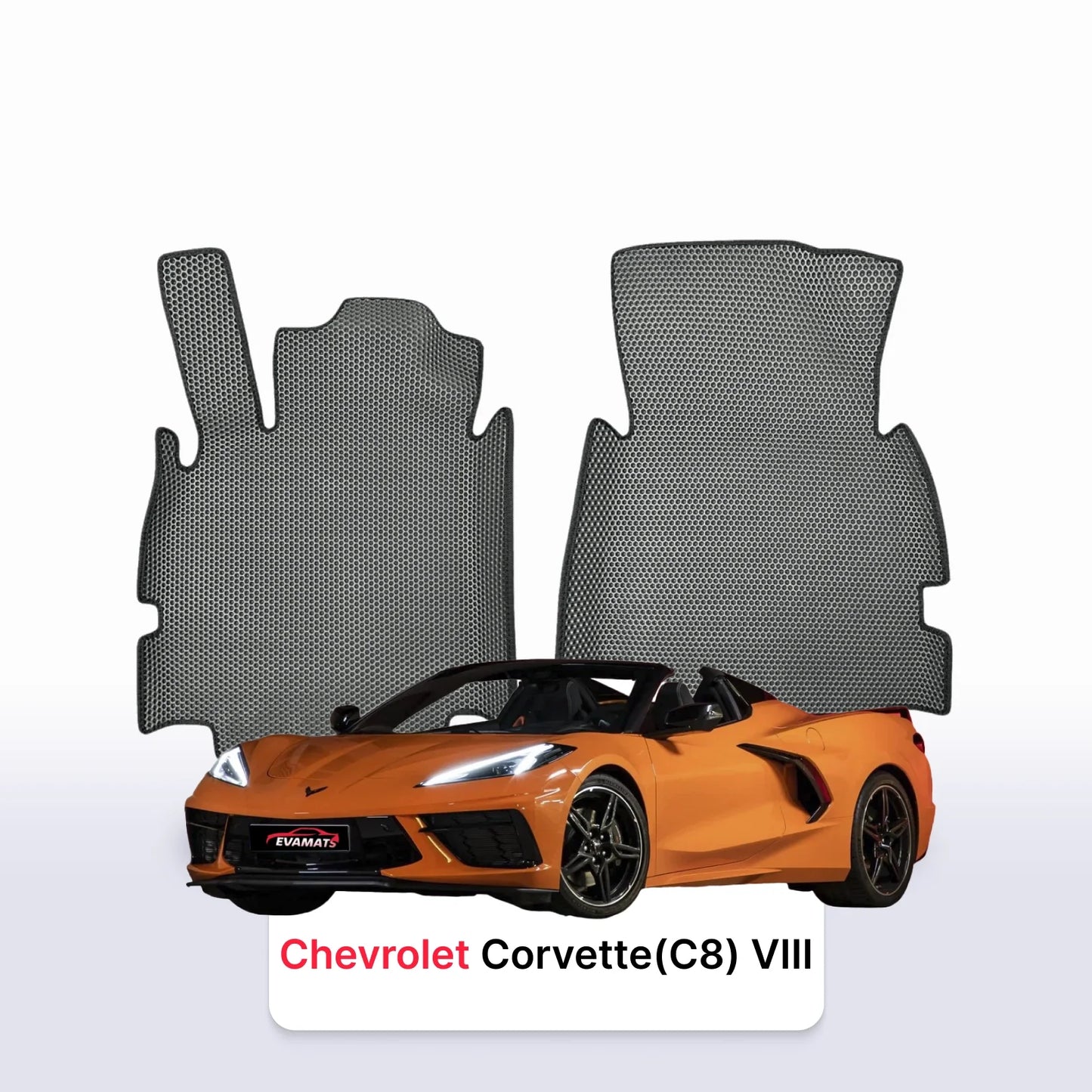 Car mats EVAMATS for Chevrolet Corvette(C8) 8 gen 2020-2025 year CABRIO