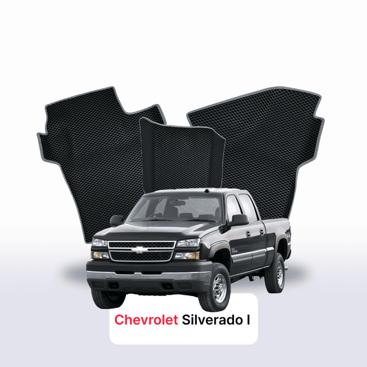 Car mats EVAMATS for Chevrolet Silverado(GMT800) 1 gen 1998-2007 year PICK-UP double cabin