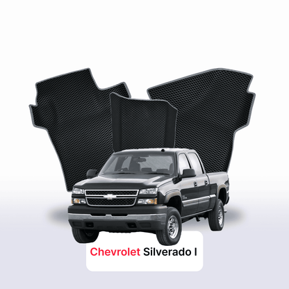 Car mats EVA for Chevrolet Silverado(GMT800) 1 gen 1998-2007 year PICK-UP double cabin