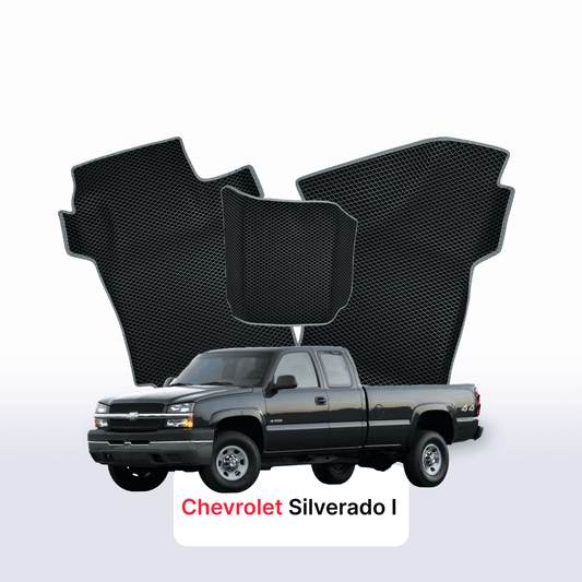 Car mats EVAMATS for Chevrolet Silverado(GMT800) 1 gen 1998-2007 year PICK-UP one-and-half cabin