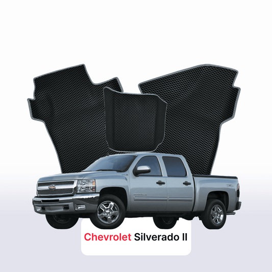 Car mats EVAMATS for Chevrolet Silverado(GMT900) 2 gen 2007-2013 year PICK-UP double cabin