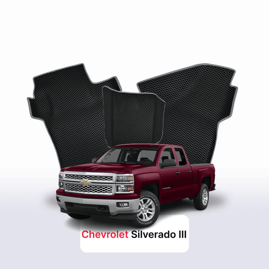 Car mats EVAMATS for Chevrolet Silverado(GMTK2XX) 3 gen 2013-2019 year PICK-UP one-and-half cabin