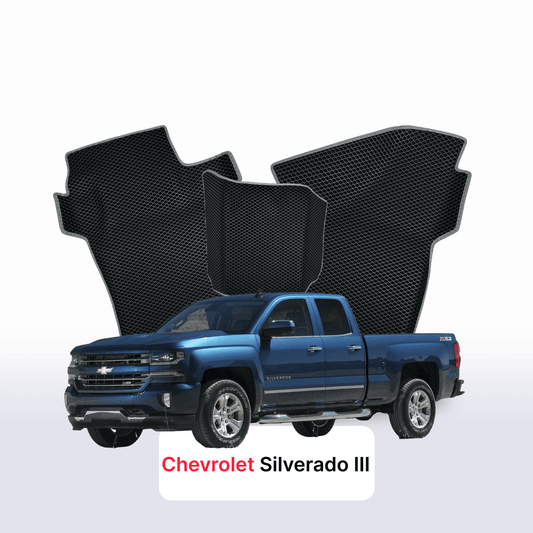 Car mats EVAMATS for Chevrolet Silverado(GMTK2XX) 3 gen 2013-2019 year PICK-UP double cabin Double
