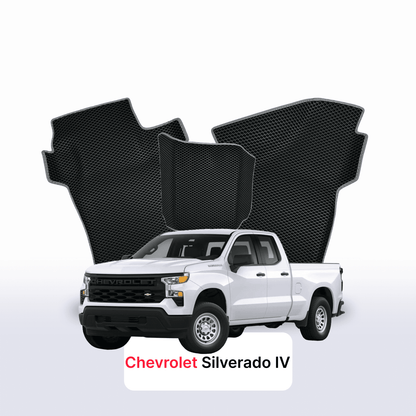 Car mats EVAMATS for Chevrolet Silverado(T1XX) 4 gen 2019-2025 year PICK-UP double cabin Double