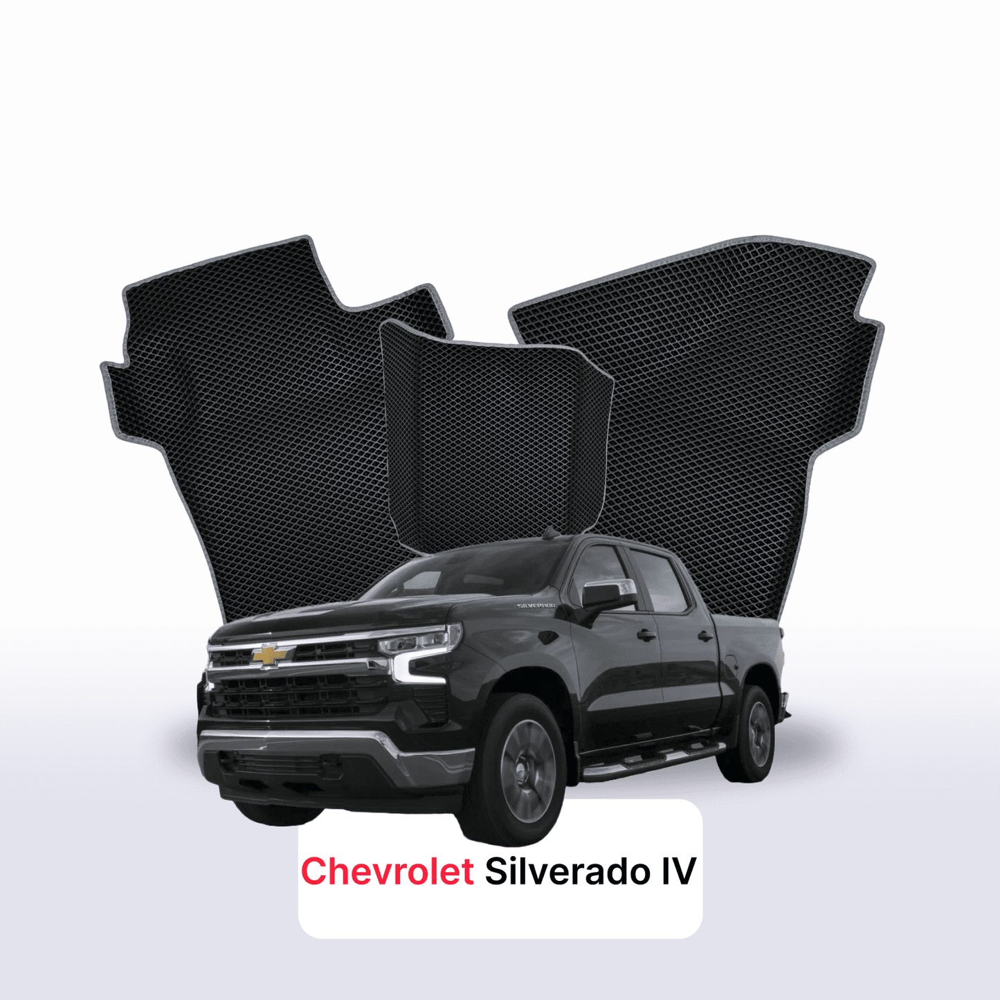Car mats EVA for Chevrolet Silverado(T1XX) 4 gen 2019-2028 year PICK-UP double cabin Grew