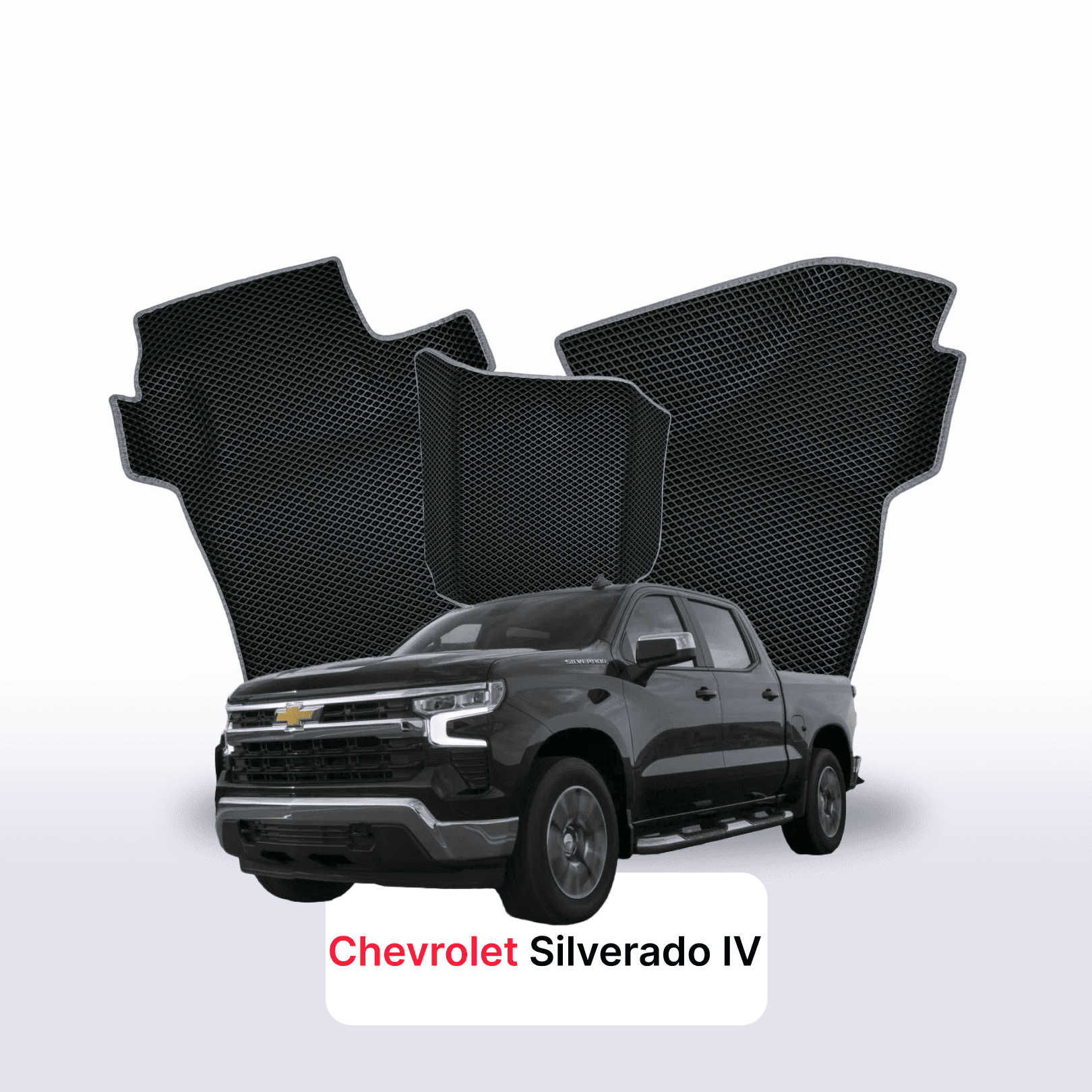 Car mats EVA for Chevrolet Silverado(T1XX) 4 gen 2019-2028 year PICK-UP double cabin Grew