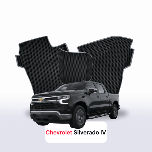 Car mats EVAMATS for Chevrolet Silverado(T1XX) 4 gen 2019-2028 year PICK-UP double cabin Grew