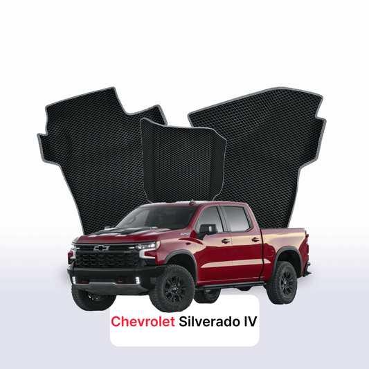 Car mats EVAMATS for Chevrolet Silverado(T1XX) 4 gen 2019-2025 year Pick-Up double cabin ZR2