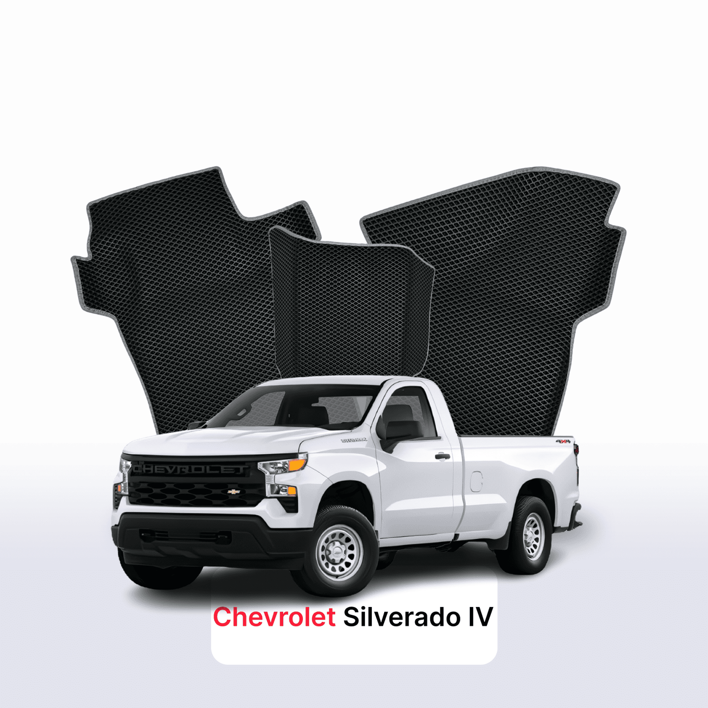 Car mats EVAMATS for Chevrolet Silverado(T1XX) 4 gen 2019-2025 year PICK-UP single cabin Regular