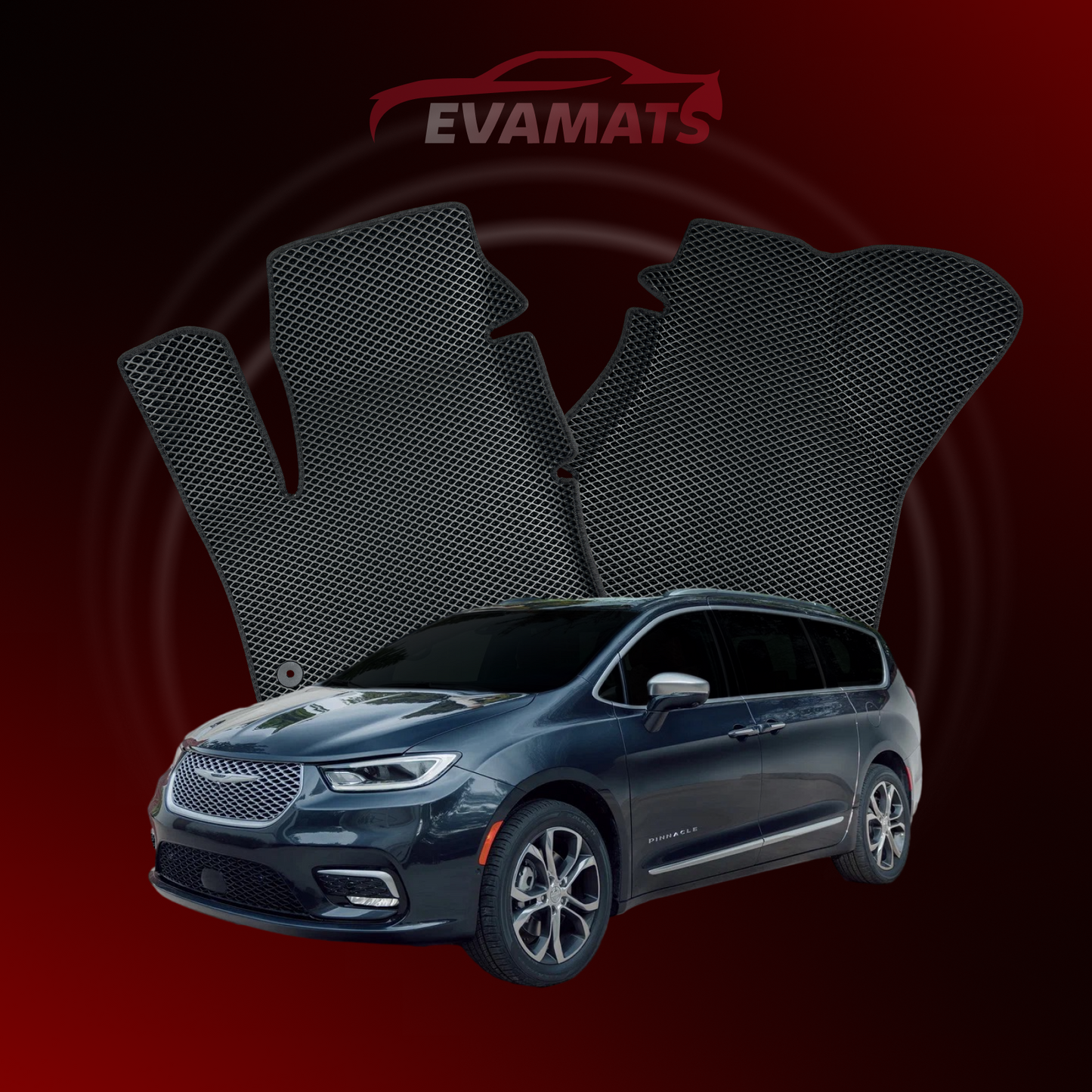 Tappetini per auto EVAMATS per Chrysler Pacifica(RU) 2 generazione 2020-2025 anno MINIVAN