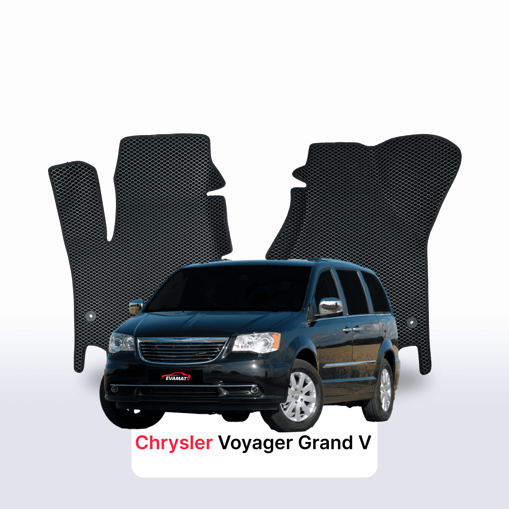Car mats EVA for Chrysler Voyager Grand 5 gen 2007-2016 year MINIVAN