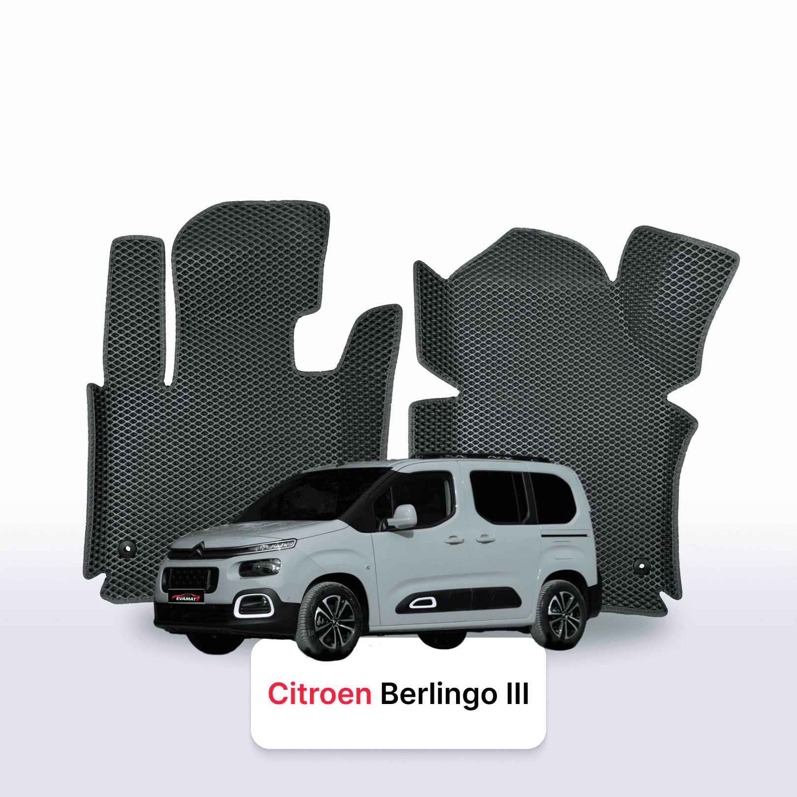 Car mats EVAMATS for Citroen Berlingo 3 gen 2018-2028 year MINIVAN SHORT