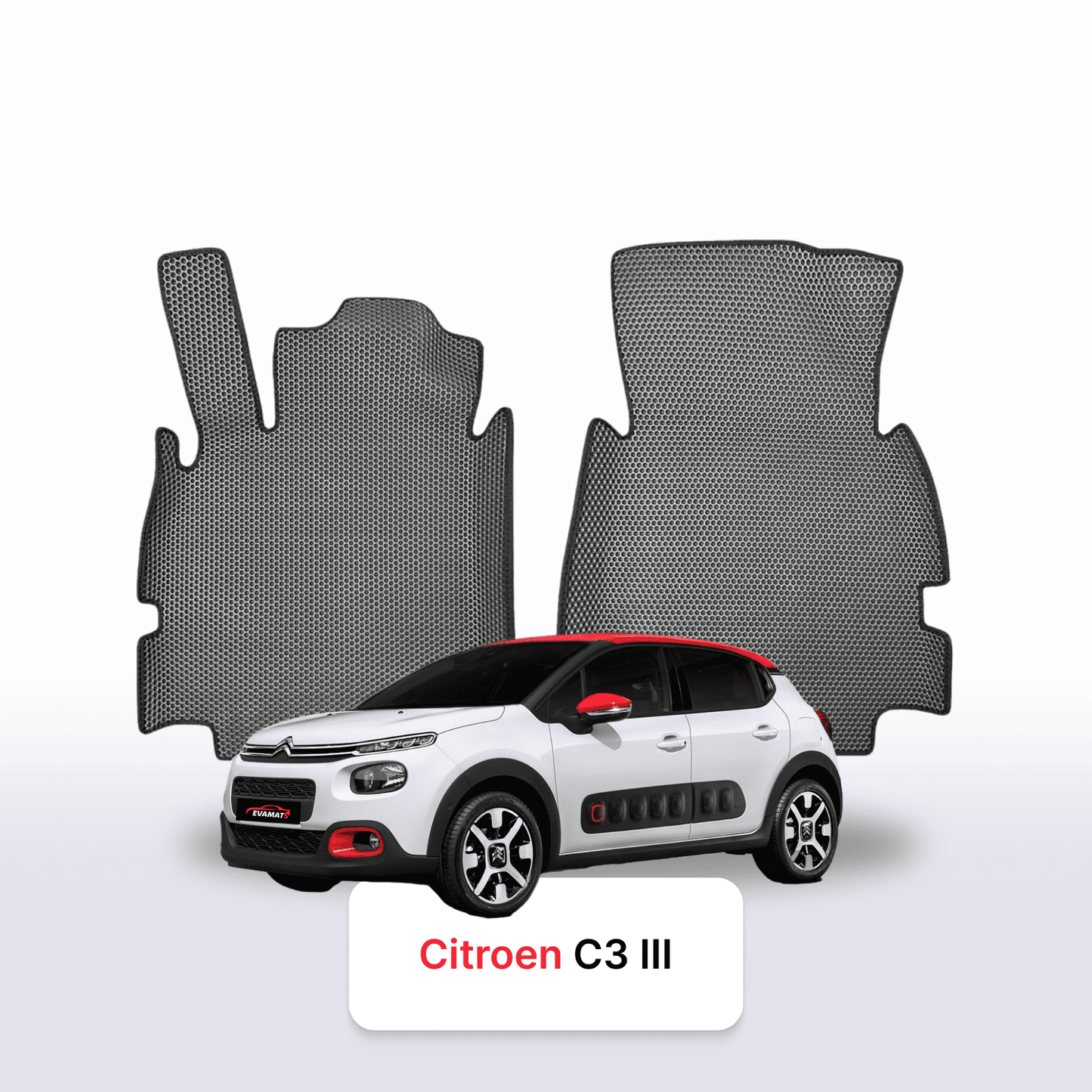 Car mats EVAMATS for Citroen C3 3 gen 2016-2024 year HATCHBACK 5 door