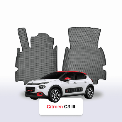 Car mats EVAMATS for Citroen C3 3 gen 2016-2024 year HATCHBACK 5 door