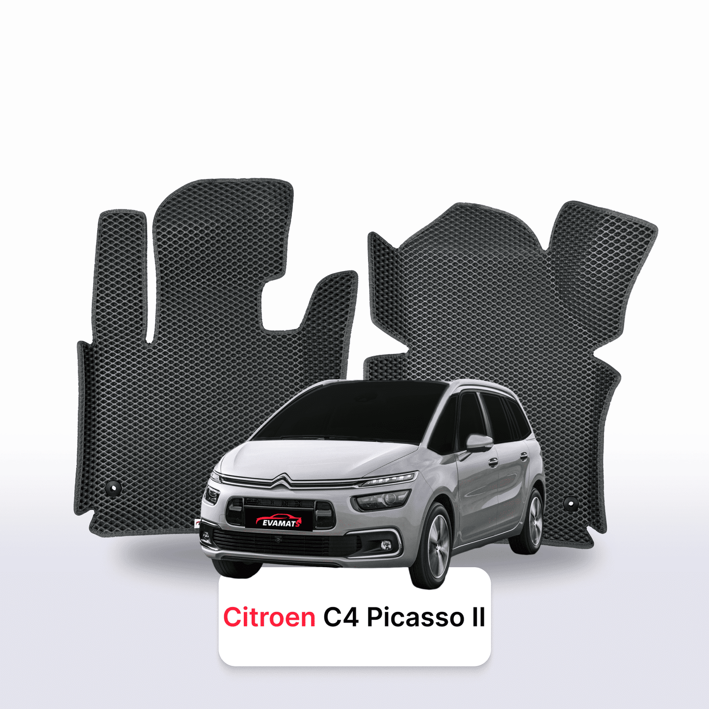 Car mats EVAMATS for Citroen C4 Picasso 2 gen 2013-2018 year MINIVAN 7 seater