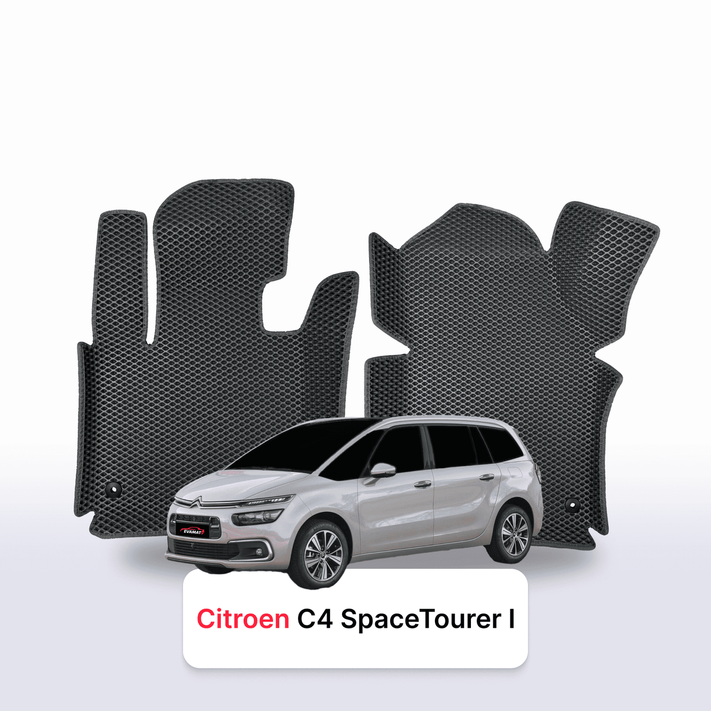 Car mats EVAMATS for Citroen C4 SpaceTourer 1 gen 2018-2022 year MINIVAN 7 seater